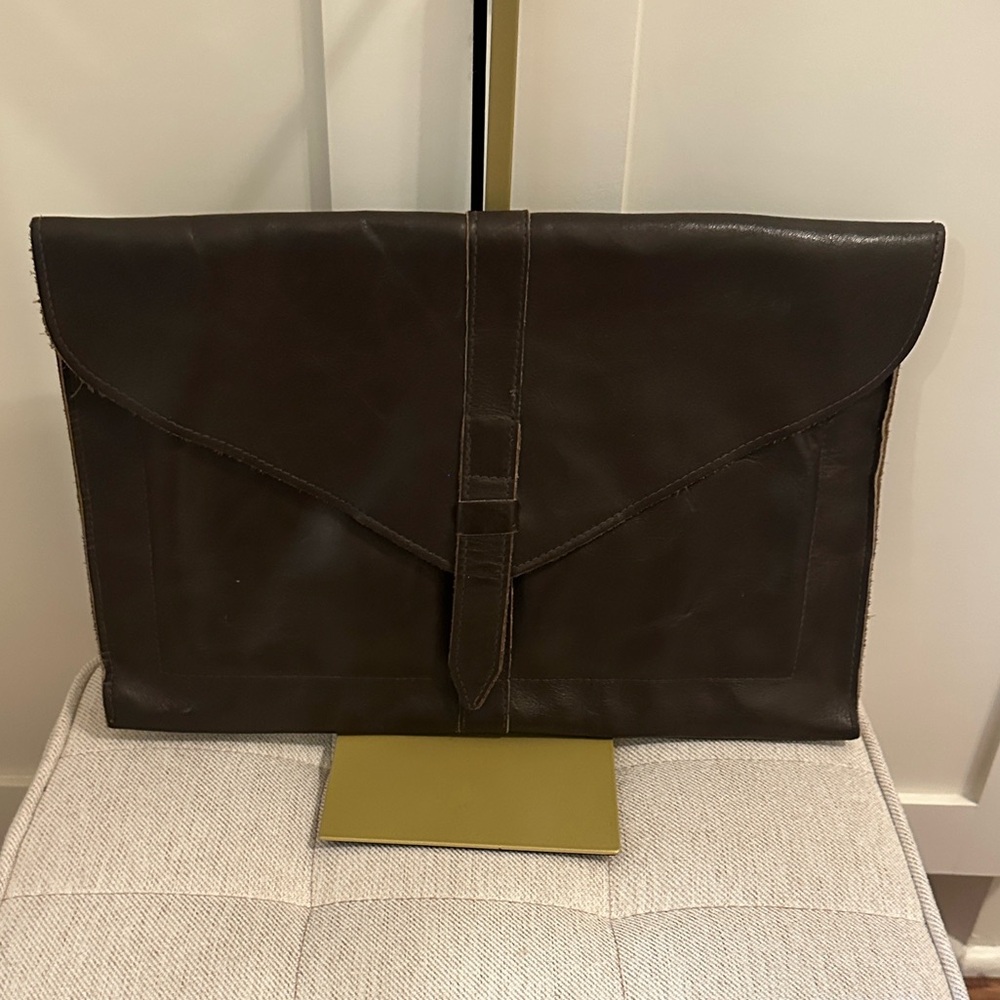 Vintage Teek-orr Leather Envelope Clutch Bag